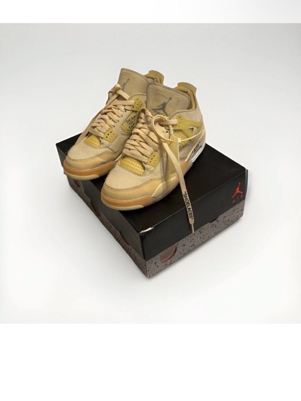 Nike off-white Air Jordan 4 Beige/Tan Sneakers